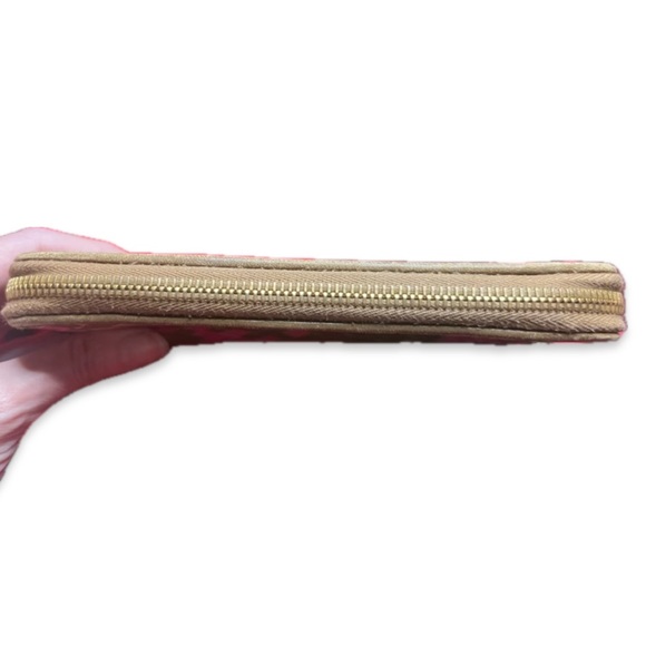 BOTTEGA VENETA Intrecciato Brown Pink Leather Round Zip wallet - Picture 3 of 14